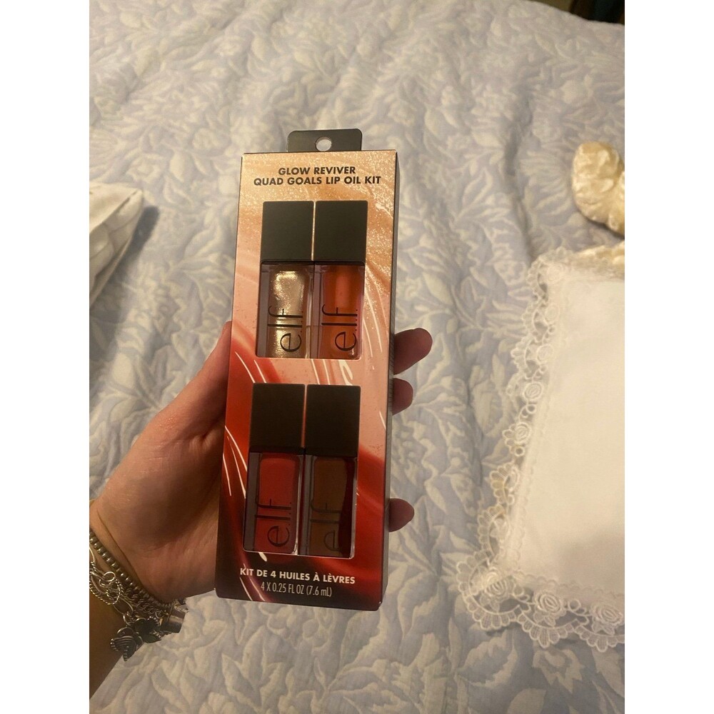 Brand new elf glow reviver, quad goals, lip, oil kit